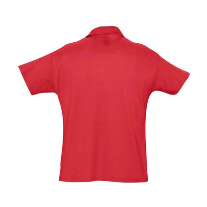 Red - Back - SOLS Mens Summer II Polo Shirt