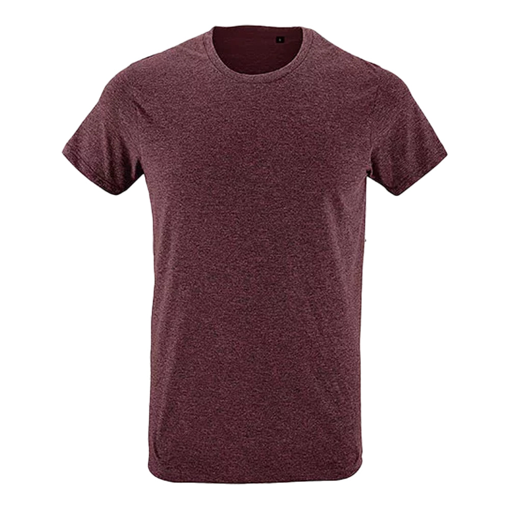 Oxblood - Front - SOLS Unisex Adult Regent Slim T-Shirt
