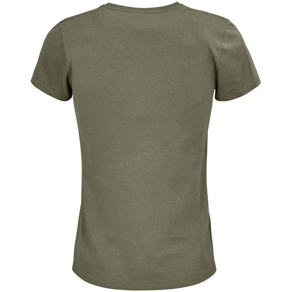 Khaki Green - Back - SOLS Womens-Ladies Crusader T-Shirt