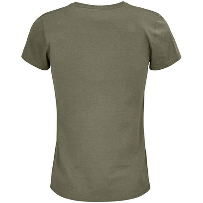 Khaki Green - Back - SOLS Womens-Ladies Crusader T-Shirt
