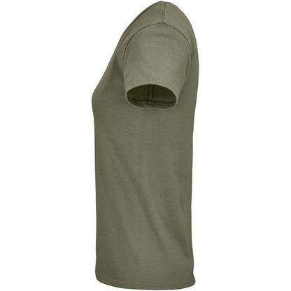 Khaki Green - Side - SOLS Womens-Ladies Crusader T-Shirt