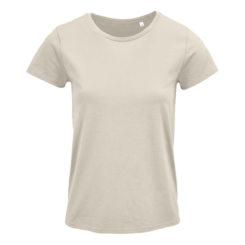 Natural - Front - SOLS Womens-Ladies Crusader T-Shirt