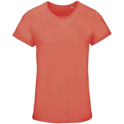 Pop Orange - Front - SOLS Womens-Ladies Crusader T-Shirt