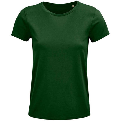 Bottle Green - Front - SOLS Womens-Ladies Crusader T-Shirt