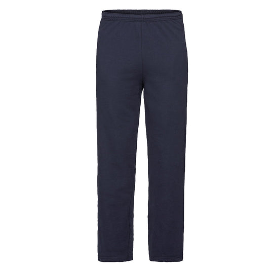 Deep Navy - Front - Fruit of the Loom Unisex Adult Lightweight Open Hem Jogging Bottoms