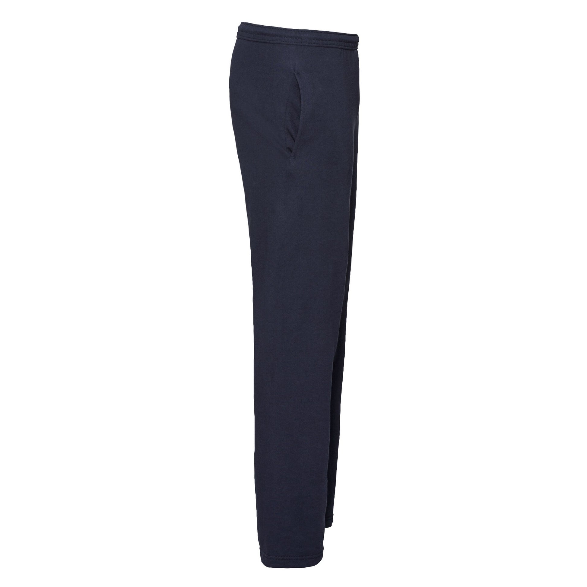 Deep Navy - Side - Fruit of the Loom Unisex Adult Lightweight Open Hem Jogging Bottoms
