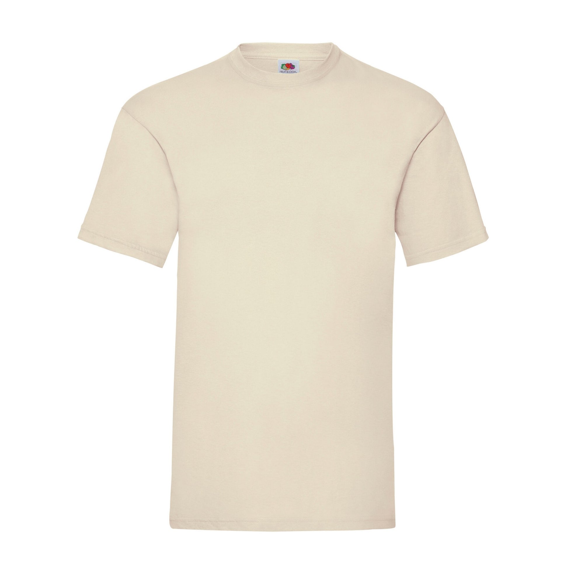 Natural - Front - Fruit of the Loom Unisex Adult Valueweight T-Shirt
