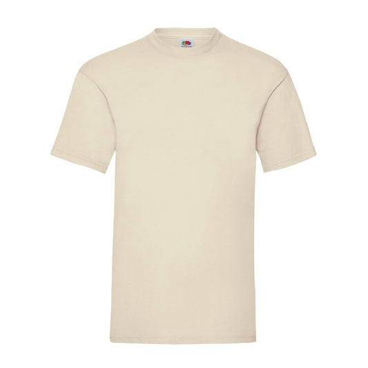 Natural - Front - Fruit of the Loom Unisex Adult Valueweight T-Shirt