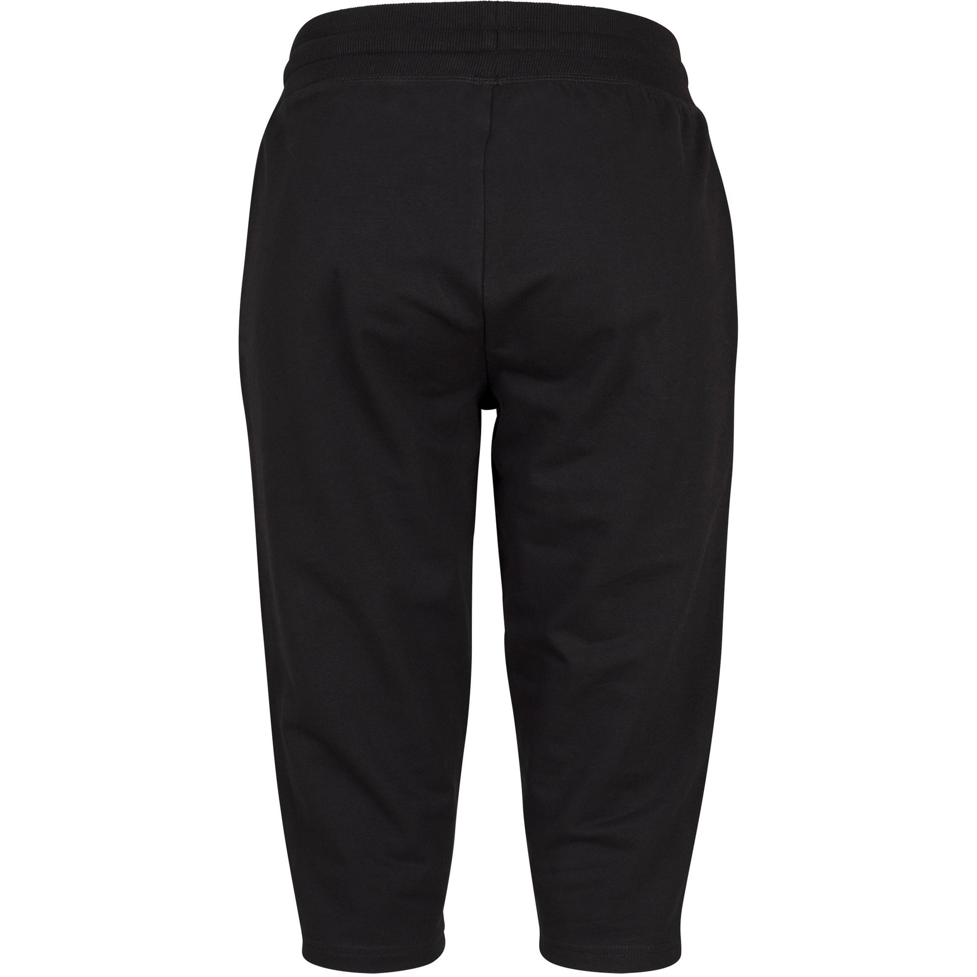 Black - Back - Build Your Brand Womens-Ladies Terry 3-4 Length Jogging Bottoms