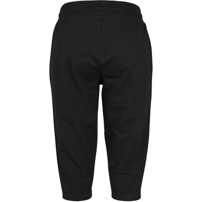 Black - Back - Build Your Brand Womens-Ladies Terry 3-4 Length Jogging Bottoms