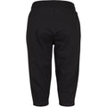 Black - Back - Build Your Brand Womens-Ladies Terry 3-4 Length Jogging Bottoms