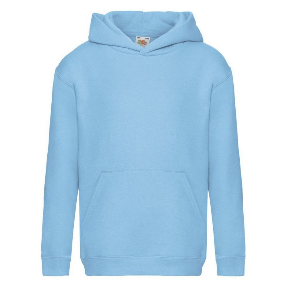 Sky Blue - Front - Fruit of the Loom Childrens-Kids Premium Hoodie