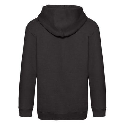 Black - Back - Fruit of the Loom Childrens-Kids Premium Hoodie