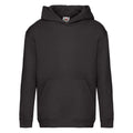 Black - Front - Fruit of the Loom Childrens-Kids Premium Hoodie