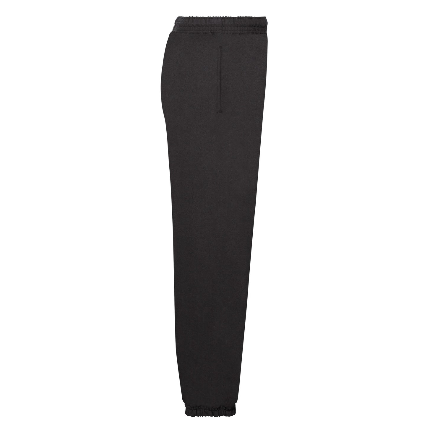 Black - Side - Fruit of the Loom Childrens-Kids Premium Elasticated Cuff Jogging Bottoms