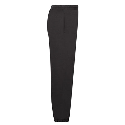 Black - Side - Fruit of the Loom Childrens-Kids Premium Elasticated Cuff Jogging Bottoms