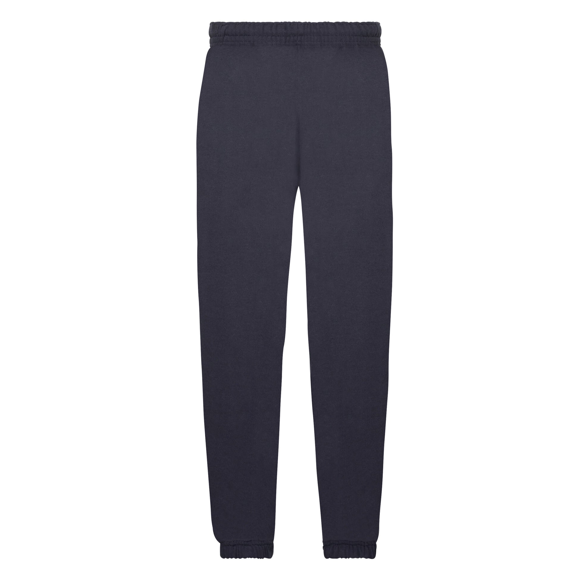 Deep Navy - Back - Fruit of the Loom Childrens-Kids Premium Elasticated Cuff Jogging Bottoms