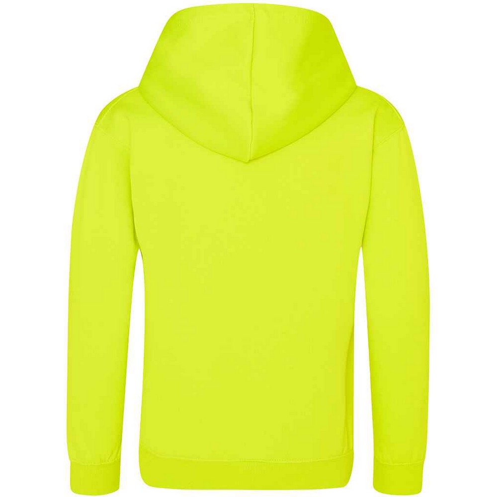 Yellow - Back - Awdis Childrens-Kids Electric Hoodie