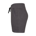 Charcoal - Side - Build Your Brand Womens-Ladies Terry Heather Plain Shorts