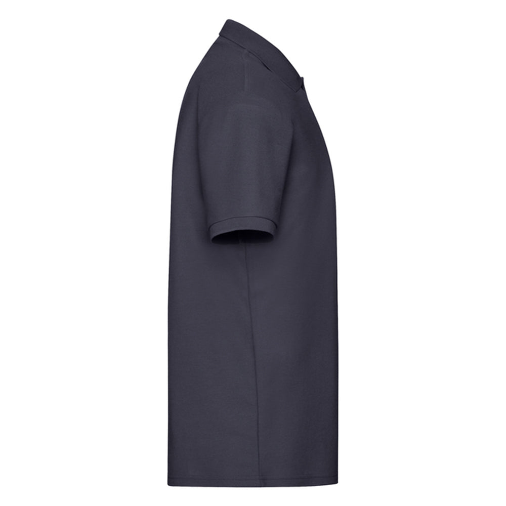 Deep Navy - Side - Fruit of the Loom Mens 65-35 Pique Polo Shirt