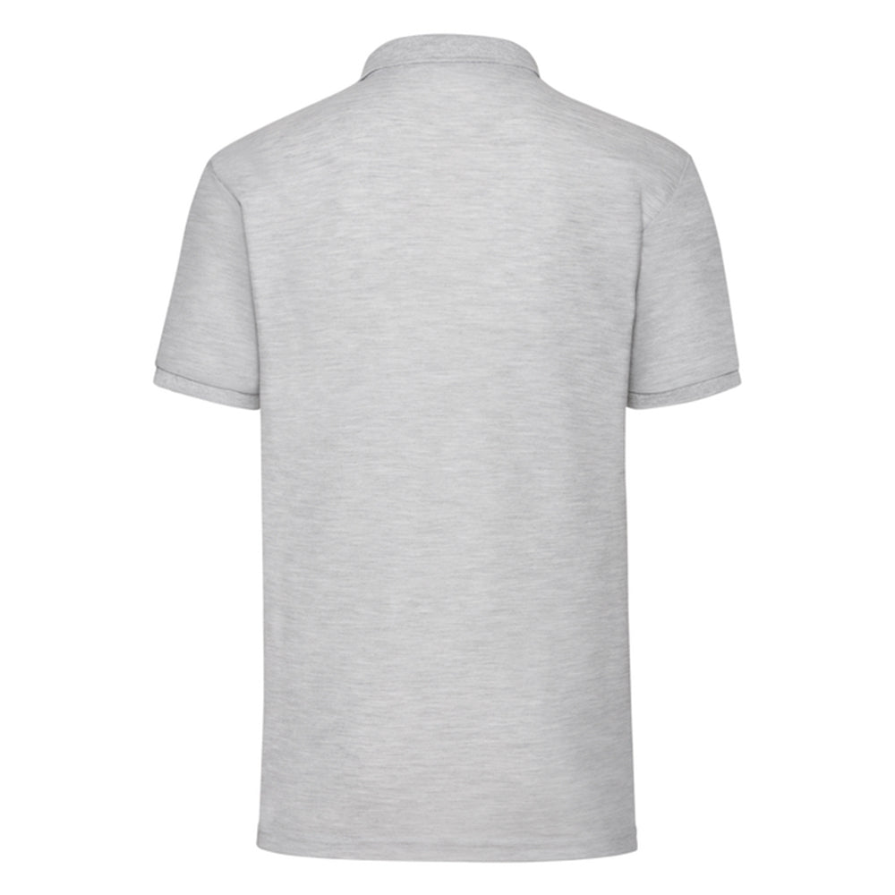 Heather Grey - Back - Fruit of the Loom Mens 65-35 Pique Polo Shirt