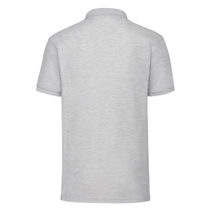 Heather Grey - Back - Fruit of the Loom Mens 65-35 Pique Polo Shirt