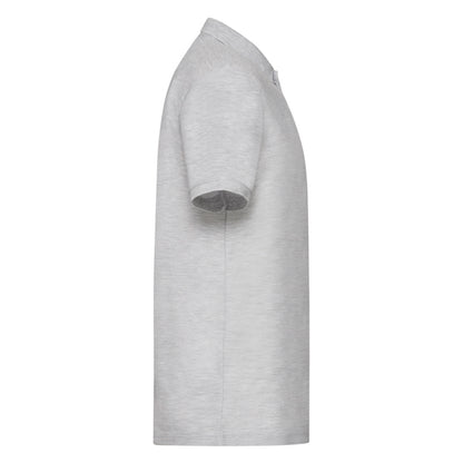 Heather Grey - Side - Fruit of the Loom Mens 65-35 Pique Polo Shirt