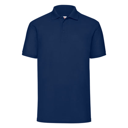 Navy - Front - Fruit of the Loom Mens 65-35 Pique Polo Shirt