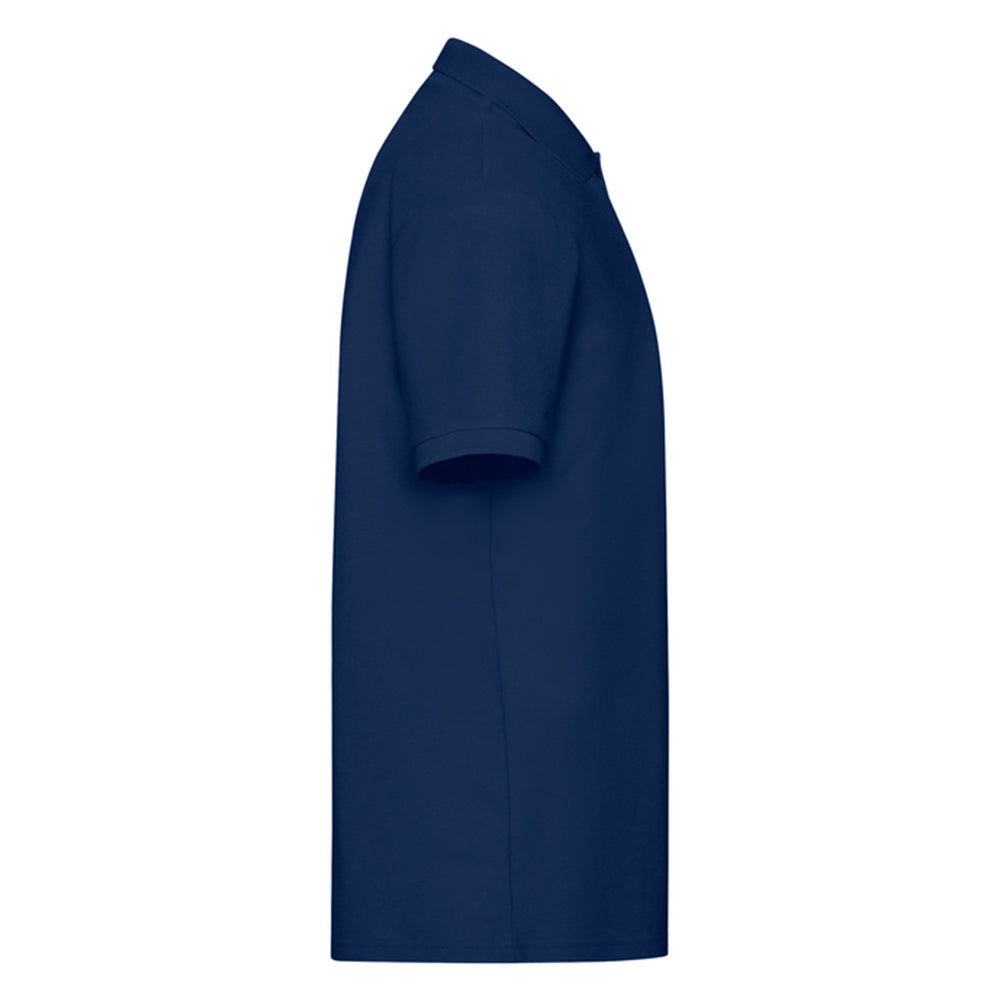 Navy - Side - Fruit of the Loom Mens 65-35 Pique Polo Shirt