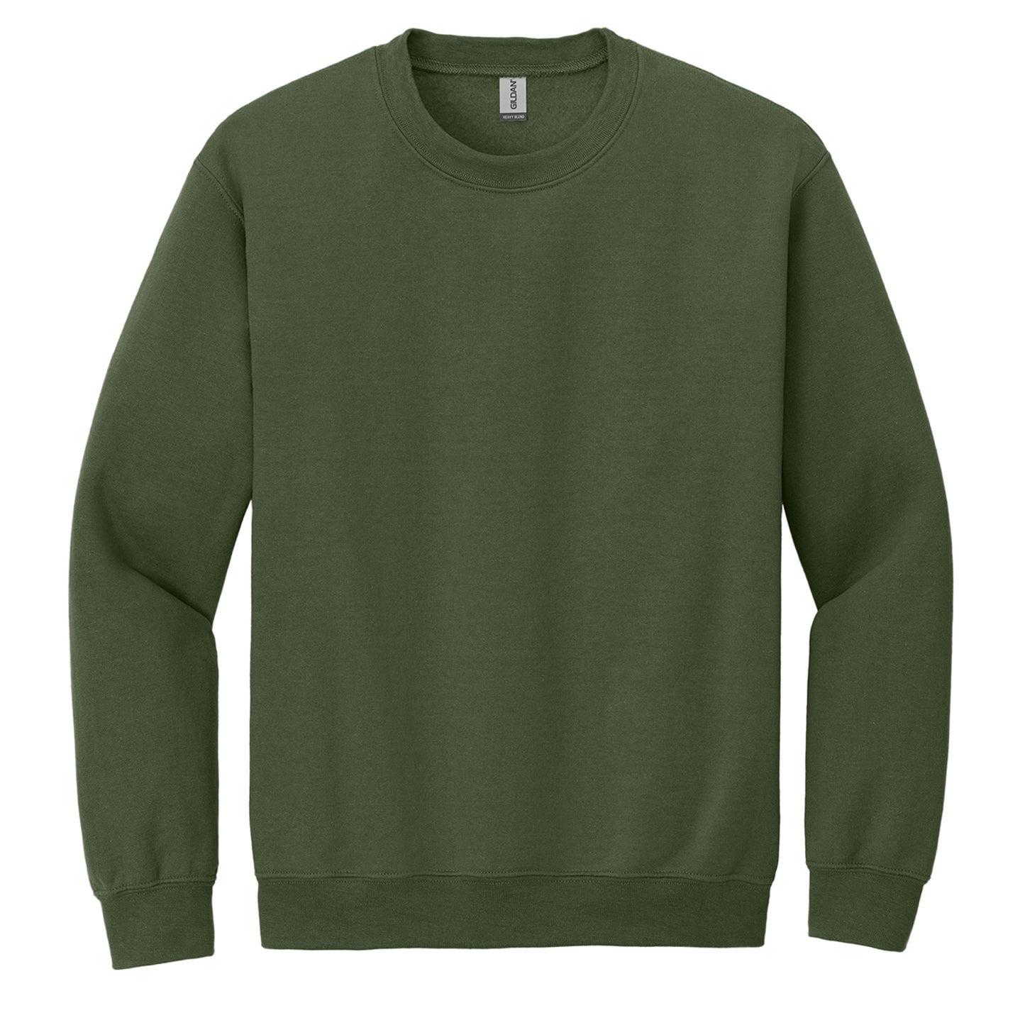 Military Green - Front - Gildan Unisex Adult Heavy Blend Crew Neck Sweatshirt