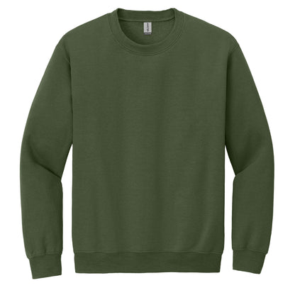 Military Green - Front - Gildan Unisex Adult Heavy Blend Crew Neck Sweatshirt