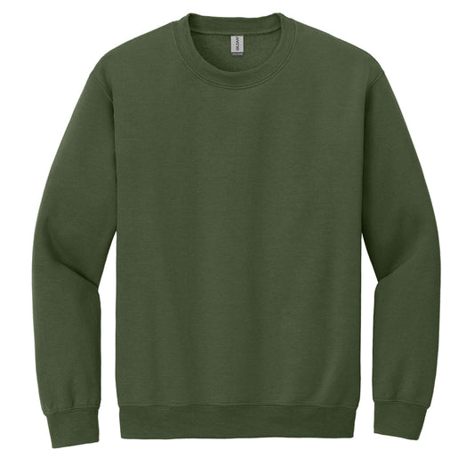 Military Green - Front - Gildan Unisex Adult Heavy Blend Crew Neck Sweatshirt