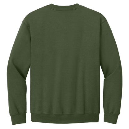Military Green - Back - Gildan Unisex Adult Heavy Blend Crew Neck Sweatshirt