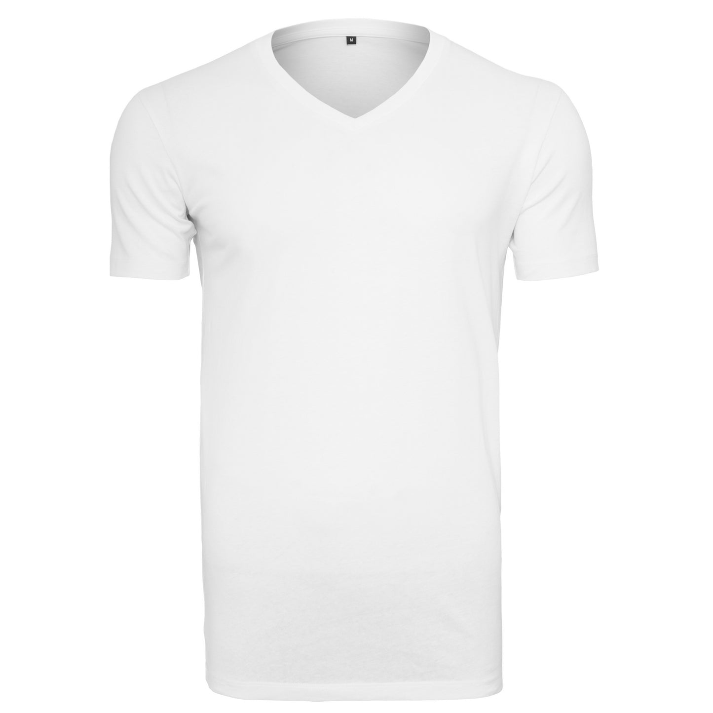 White - Front - Build Your Brand Unisex Adult Lightweight V Neck T-Shirt