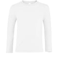 White - Front - SOLS Childrens-Kids Imperial Long-Sleeved T-Shirt