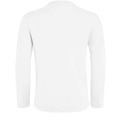 White - Back - SOLS Childrens-Kids Imperial Long-Sleeved T-Shirt