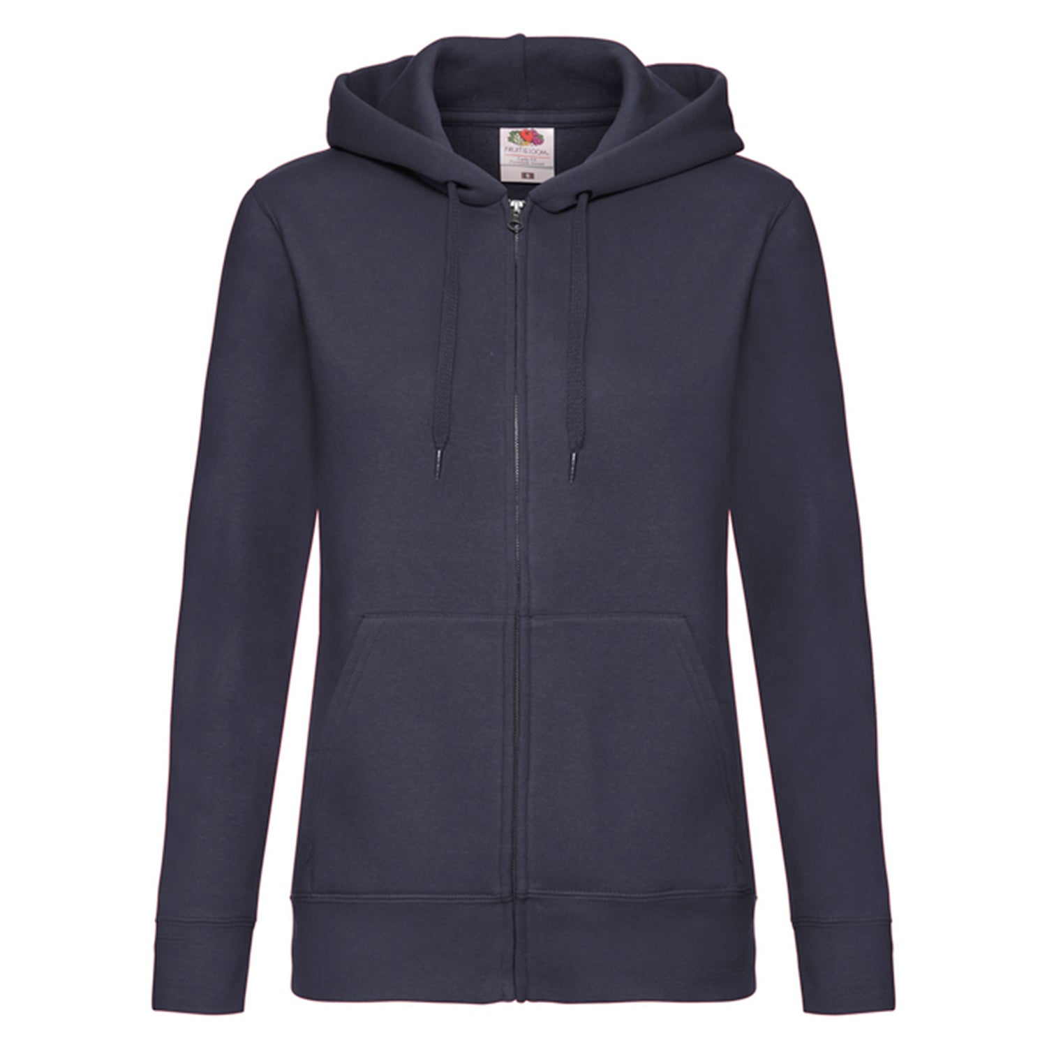 Deep Navy - Front - Fruit of the Loom Womens-Ladies Premium Sweat Hoodie