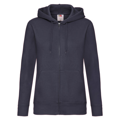 Deep Navy - Front - Fruit of the Loom Womens-Ladies Premium Sweat Hoodie