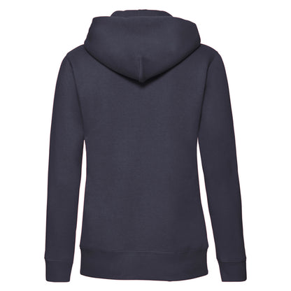 Deep Navy - Back - Fruit of the Loom Womens-Ladies Premium Sweat Hoodie