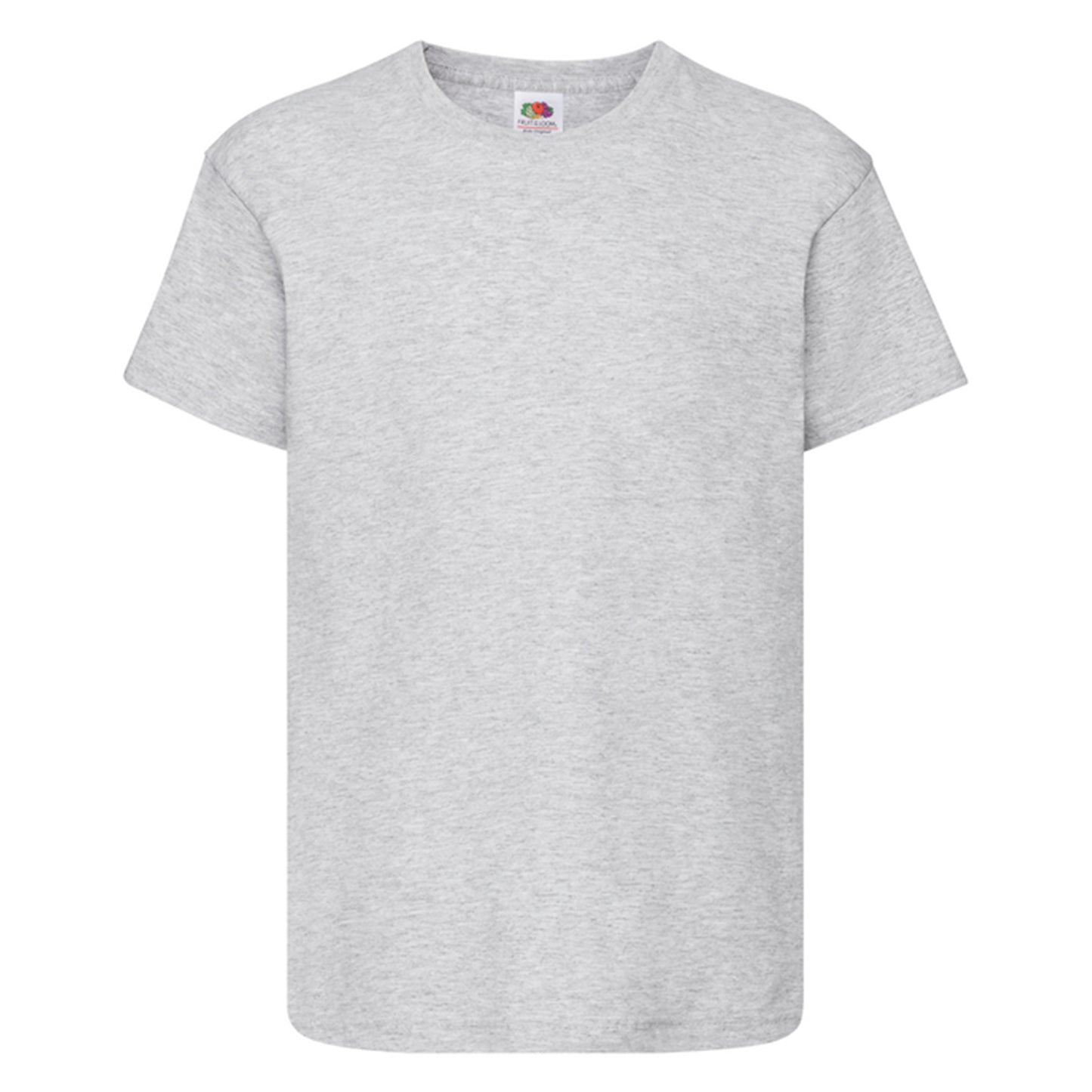 Heather Grey - Front - Fruit of the Loom Childrens-Kids Original T-Shirt