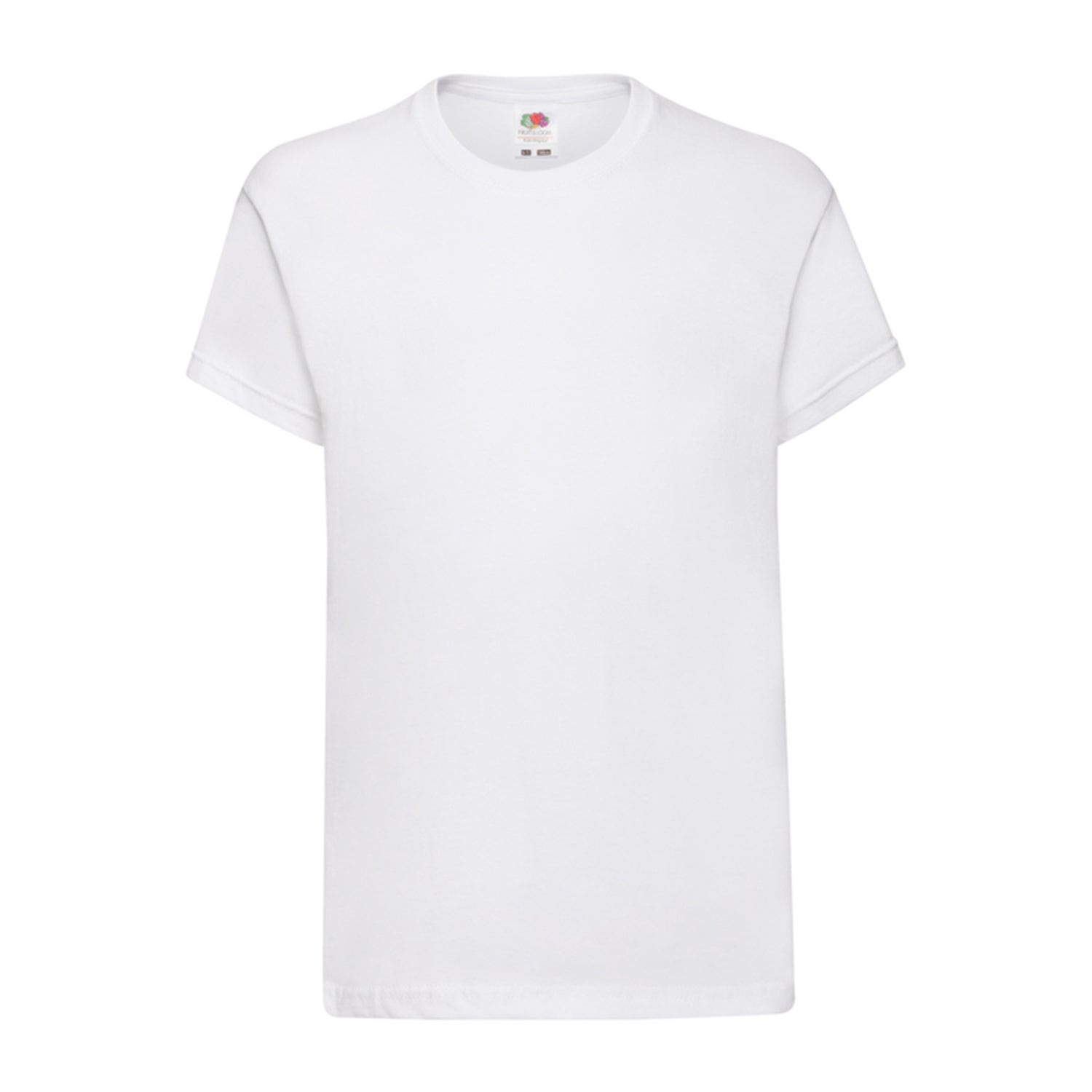 White - Front - Fruit of the Loom Childrens-Kids Original T-Shirt