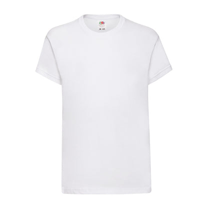 White - Front - Fruit of the Loom Childrens-Kids Original T-Shirt