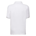 White - Back - Fruit of the Loom Childrens-Kids 65-35 Polo Shirt