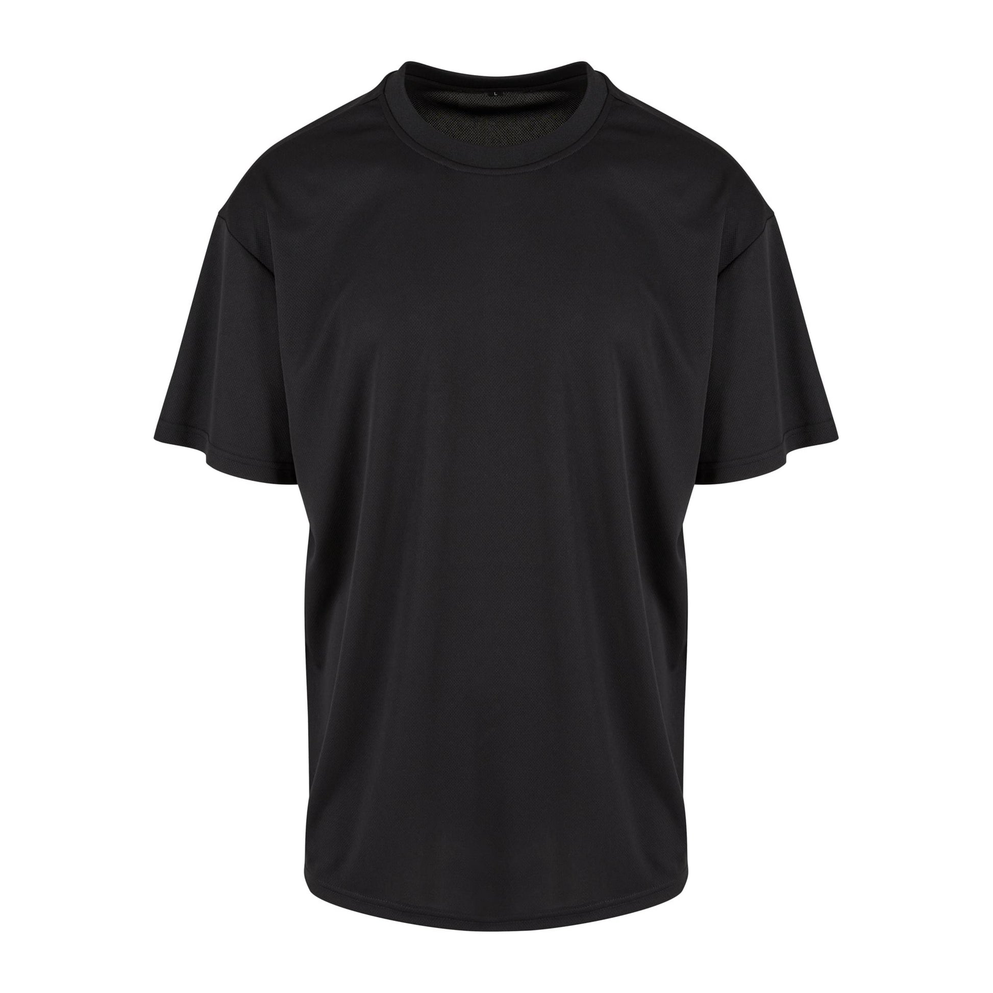 Black - Front - Build Your Brand Mens E Sports T-Shirt