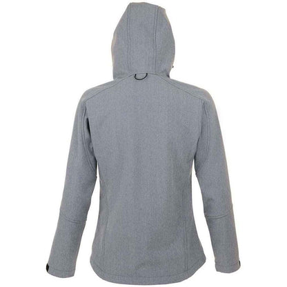 Grey Melange - Back - SOLS Womens-Ladies Replay Soft Shell Jacket
