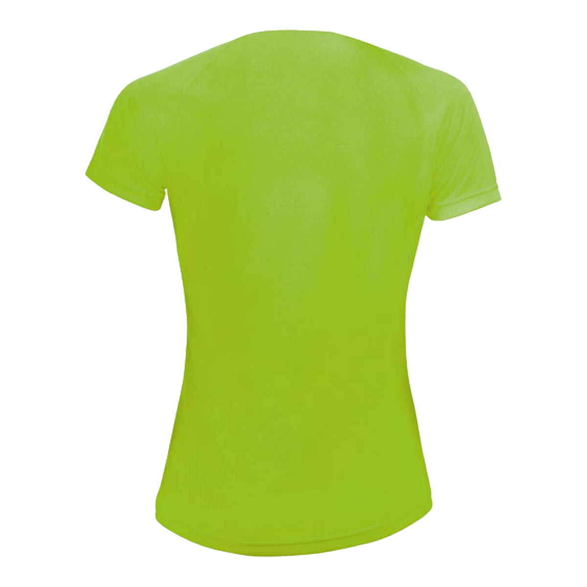 Neon Green - Back - SOLS Womens-Ladies Sporty Raglan T-Shirt