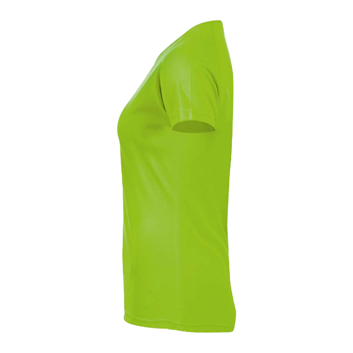 Neon Green - Side - SOLS Womens-Ladies Sporty Raglan T-Shirt