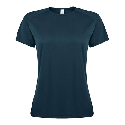 Petroleum Blue - Front - SOLS Womens-Ladies Sporty Raglan T-Shirt