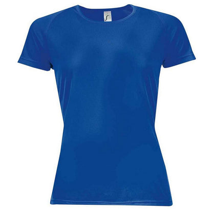 Royal Blue - Front - SOLS Womens-Ladies Sporty Raglan T-Shirt