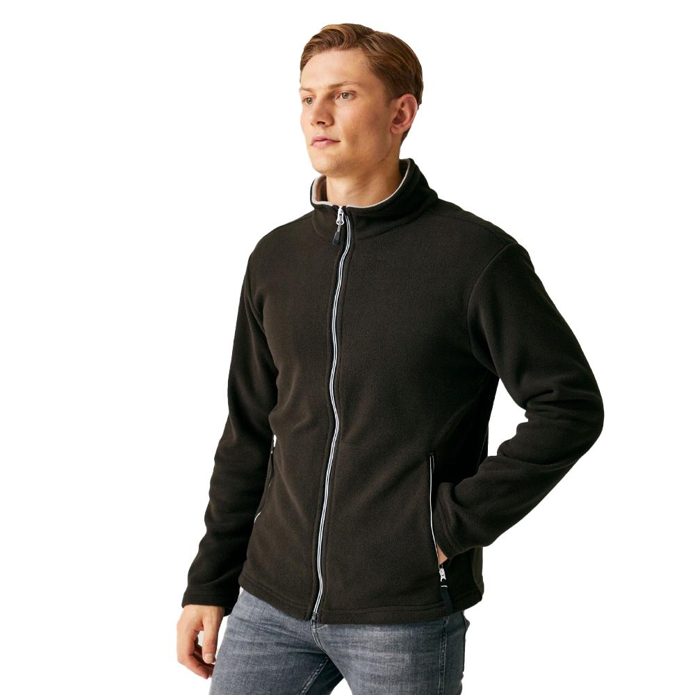 Black-Mineral Grey - Front - Regatta Mens Ascender Fleece Jacket